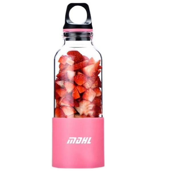 MDHL MD001 Παγούρι Αποχυμωτής Φρούτων Επαναφορτιζόμενος 500ml Ροζ
