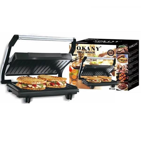 Τοστιέρα Γκριλιέρα 1200W Sokany SK-220 Γκρι