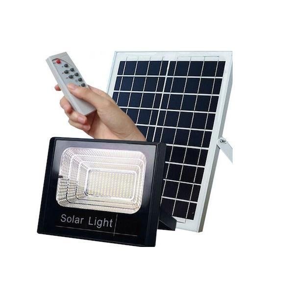 Ηλιακός Προβολέας Ισχύος 60W με Τηλεχειριστήριο και Αισθητήρα Φωτός σε Μαύρο χρώμα SP-60