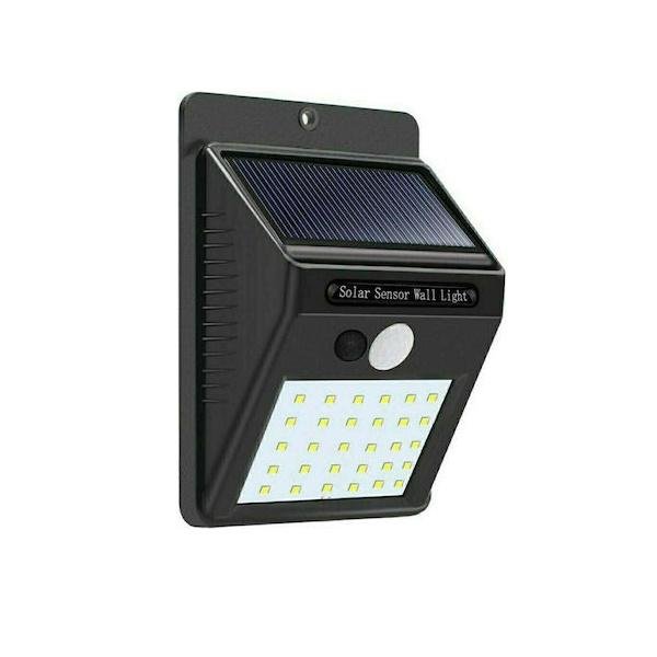 Ηλιακός Προβολέας IP64 Ισχύος 14.5W με Αισθητήρα Κίνησης και Αισθητήρα Φωτός σε Μαύρο χρώμα 2835
