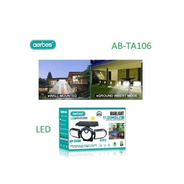 5-11.jpg AB-TA106 Ηλιακός Προβολέας Ισχύος 2.5W με Αισθητήρα Κίνησης και Αισθητήρα Φωτός σε Μαύρο χρώμα 81009SHJ00BK