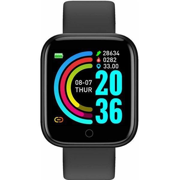 Y68 Smartwatch με Παλμογράφο (Μαύρο)