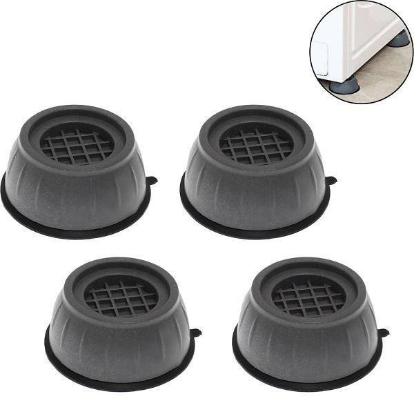 EE6562 Αντικραδασμικά Πέλματα Πλυντηρίου/Στεγνωτηρίου Γκρι-Μαύρα