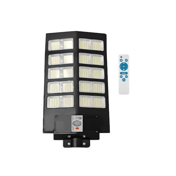 Rixme Στεγανός Ηλιακός Προβολέας LED 400W με Αισθητήρα Κίνησης και Τηλεχειριστήριο IP67 RZ-0090-400W