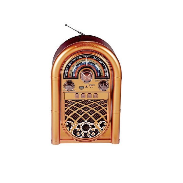 R-1950BT Retro Επιτραπέζιο Ραδιόφωνο Επαναφορτιζόμενο με USB Καφέ