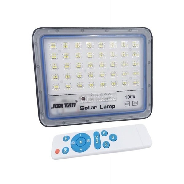 Jortan Στεγανός Ηλιακός Προβολέας LED 100W με Τηλεχειριστήριο IP66 40652730