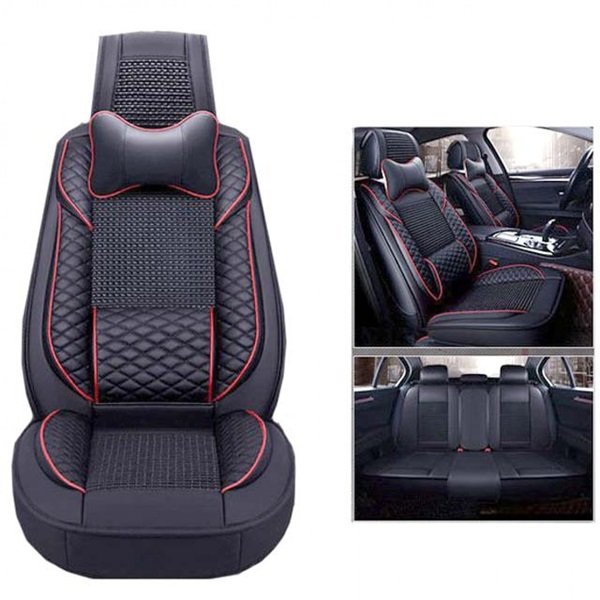 Σετ Καλύμματα Αυτοκινήτου 11τμχ Δερματίνη CheAiRen Μαύρα  14253698