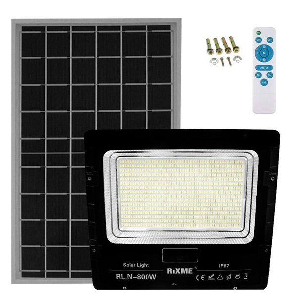 Αδιάβροχος Στεγανός Ηλιακός Προβολέας LED 800W Ψυχρό Λευκό με Τηλεχειριστήριο IP66  42747454