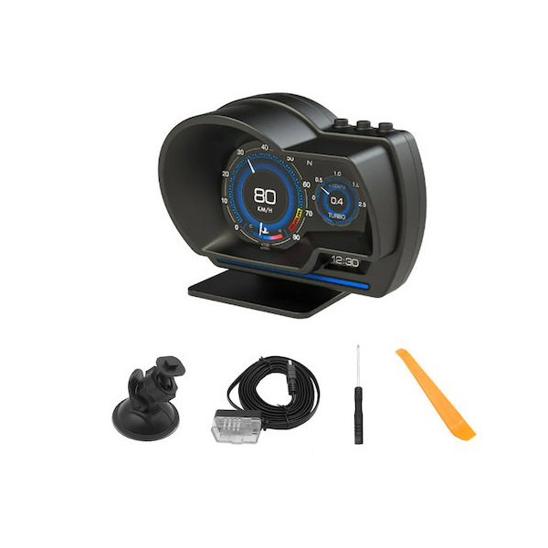 1 OBD2, Head Up Display, Θερμοκρασίας Νερού, Στροφόμετρο, Θερμοκρασίας Λαδιού, Αέρα-Καυσίμου και Ταχύμετρο Αυτοκινήτου Μονή 103104