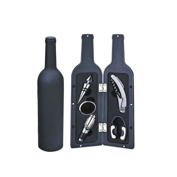 Σετ Αξεσουάρ Κρασιού σε Θήκη Μπουκάλι CTK-7X32-OEM 5τμχ