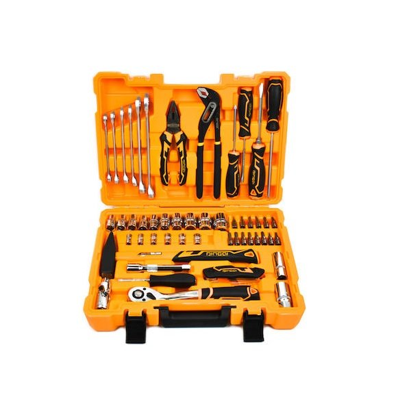 Σετ Κασετίνα Εργαλεία 51τμχ DINGQI 101001056 - Πορτοκαλί