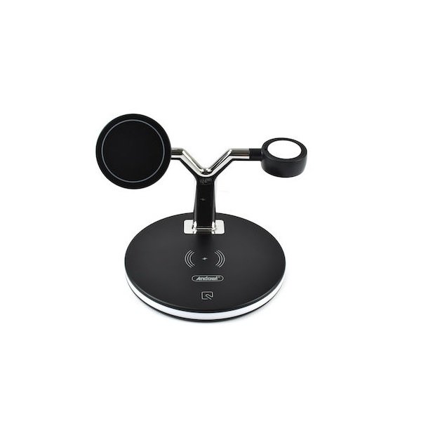 Andowl Ασύρματος Φορτιστής (Qi Pad) 25W Power Delivery / Quick Charge 3.0 Μαύρος (970) 39496426