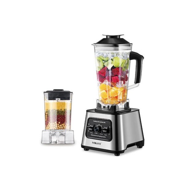 7 Sokany SK-999 Μπλέντερ 2.5lt Ασημί