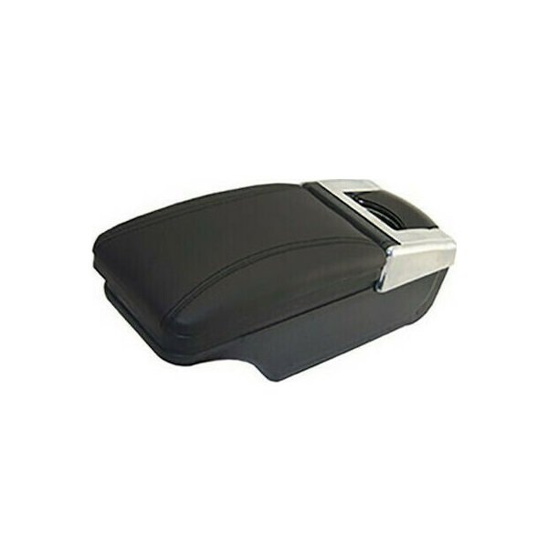 Τεμπέλης Αυτοκινήτου Δερμάτινος Universal με Ποτηροθήκη και Τασάκι Μαύρο Χρώμα AC-485