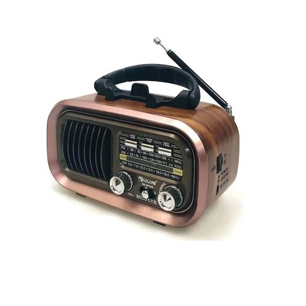 Golon RX-BT618S Retro Φορητό Ραδιόφωνο Επαναφορτιζόμενο με Bluetooth και USB Χρυσό