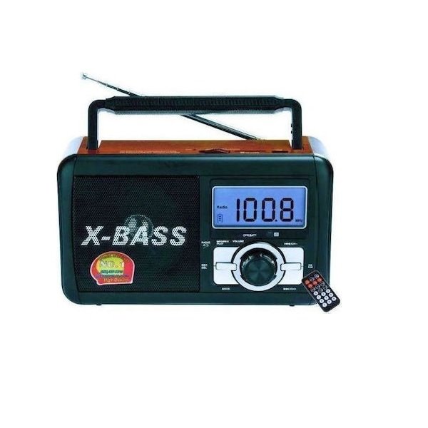FP-920-RC Φορητό Ραδιόφωνο Επαναφορτιζόμενο με USB Καφέ