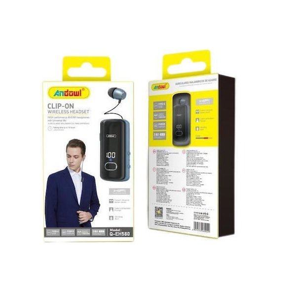 36 Andowl Q-EH580 In-ear Bluetooth Handsfree Ακουστικό Μαύρο