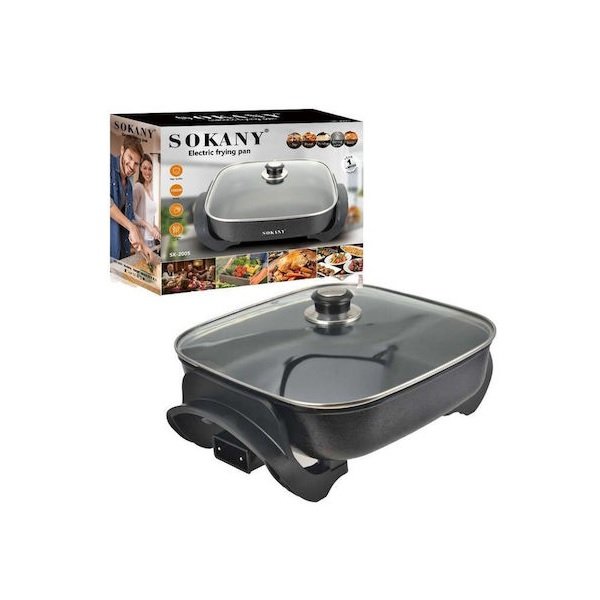 Ηλεκτρικό τηγάνι πολλαπλών λειτουργιών 1500W Sokany -sk-2005