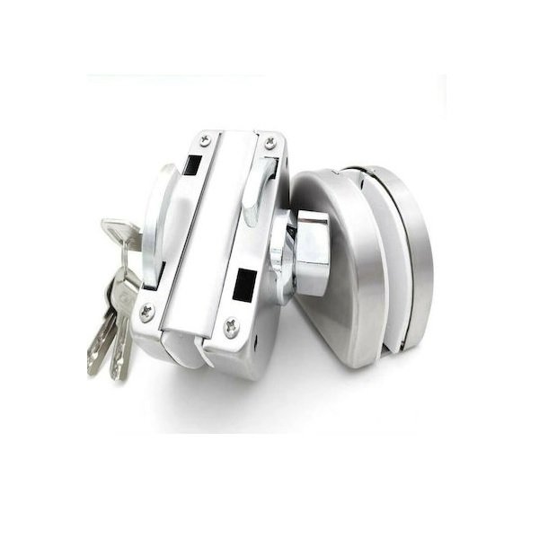 Κλειδαριά Γυάλινης Πόρτας σε Ασημί Χρώμα MG50942 33654177