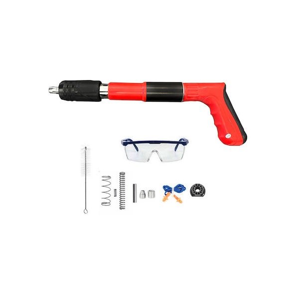 5 Καρφωτικό Χειρός Μπετού για Καρφιά με Ελατήριο JG-696 Κόκκινο 51167876