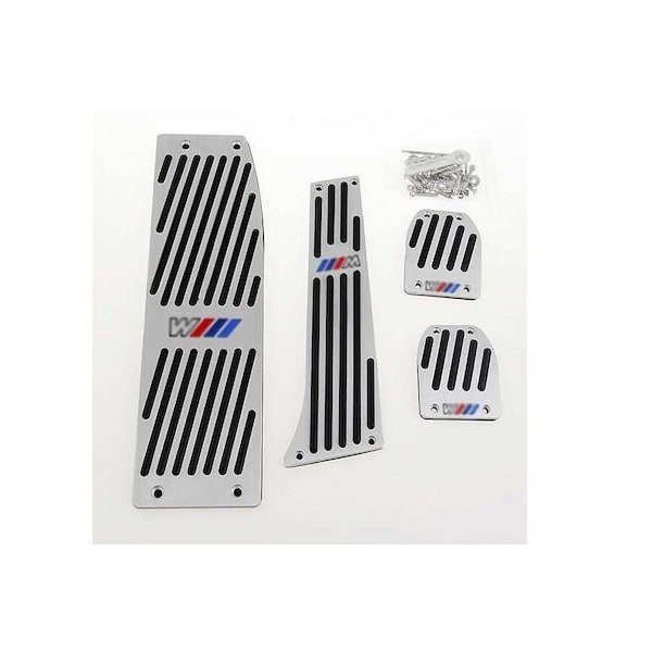 Hw-0241s Σετ Πεταλιέρες Αυτοκινήτου Universal Ασημί 4τμχ 51927602