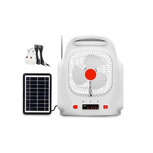 Andowl Ηλιακό σύστημα φωτισμού Q-F107 με Ηχείο και Ανεμιστήρα 8" 42537218