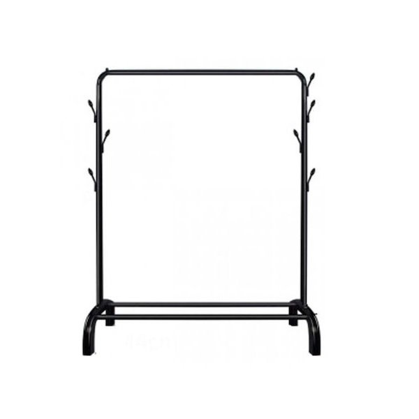 Τροχήλατη Κρεμάστρα Δαπέδου από Μέταλλο Μαύρη 110x40x150cm YP-603 51075129