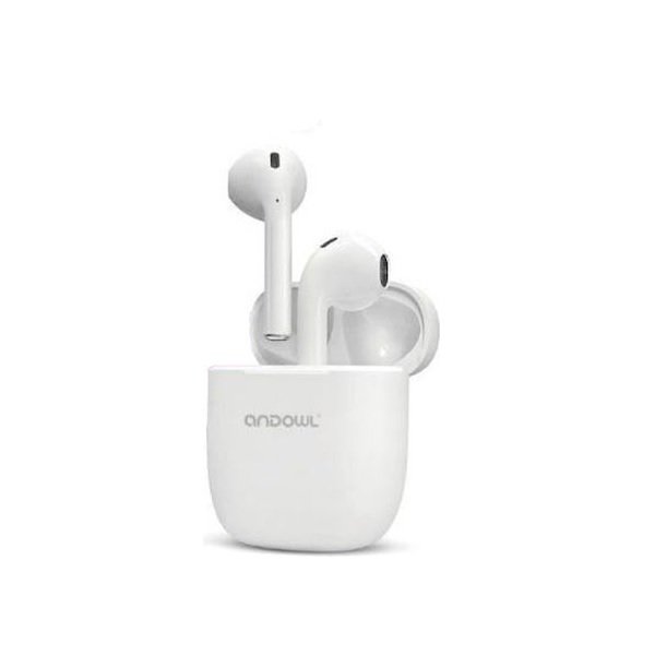 Andowl Q-BA5 In-ear Bluetooth Handsfree Ακουστικά με Θήκη Φόρτισης Λευκά Κωδικός: 52461457
