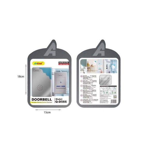 10 Andowl Q-D566 Ασύρματο Κουδούνι Πόρτας 45418076