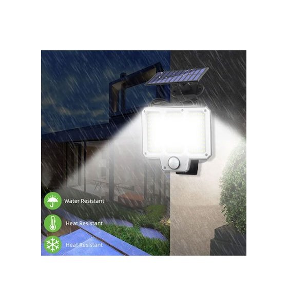 10 LF-2501A Επιτοίχιο Ηλιακό Φωτιστικό 20W 300lm Ψυχρό Λευκό με Αισθητήρα Κίνησης, Φωτοκύτταρο και Τηλεχειριστήριο 46216989