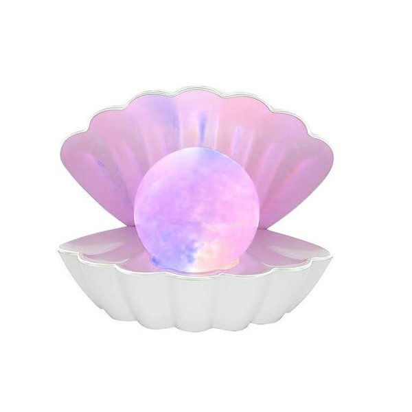 Κοχύλι Μαργαριτάρι Επιτραπέζιο Διακοσμητικό Φωτιστικό με Φωτισμό RGB LED Μπαταρίας σε Λευκό Χρώμα 29619-53561 34302032