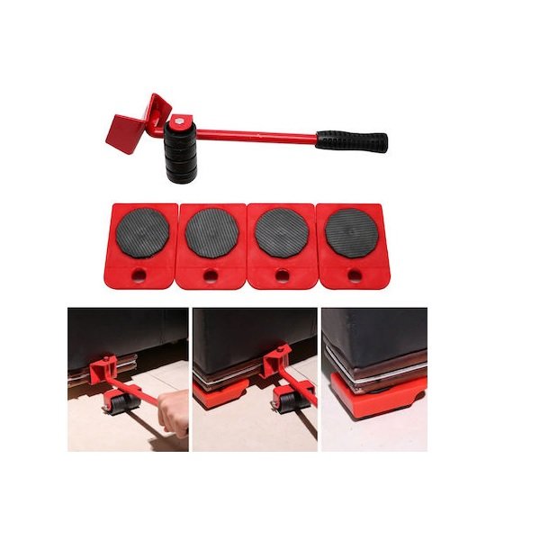 Σύστημα Μεταφοράς Επίπλων για Φορτίο Βάρους έως 150kg σε Κόκκινο Χρώμα 38200099