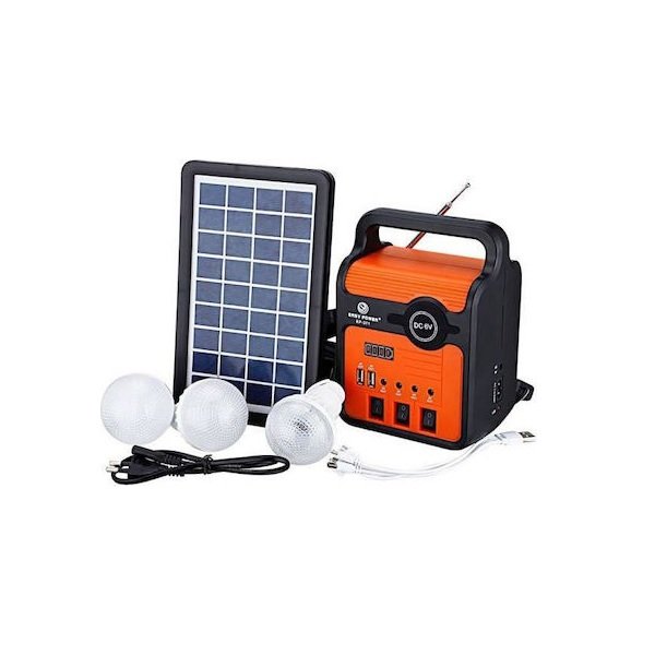 Ηλιακό Σύστημα Φωτισμού με Ραδιόφωνο - Bluetooth - Πάνελ - Power Bank EP-371BT 36181780