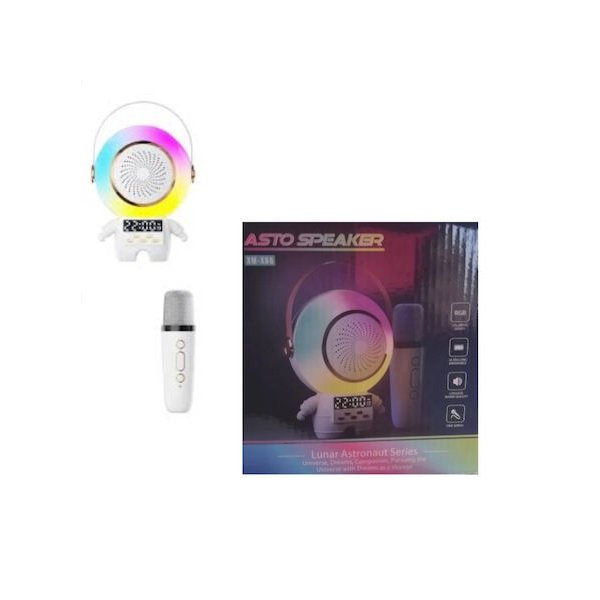 21 Επαναφορτιζόμενο ασύρματο ηχείο καραόκε με μικρόφωνο Bluetooth λευκό XM-X66 52656317