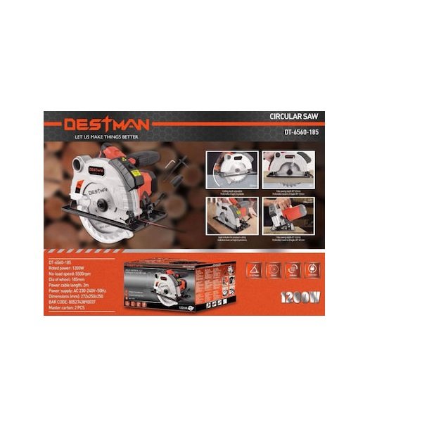 21 Destman DT-6560-185 Δισκοπρίονο 1200W με Σύστημα Αναρρόφησης 40914134