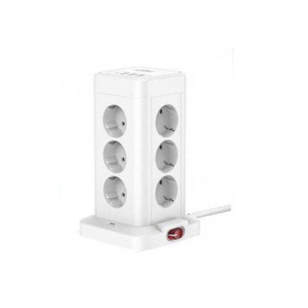 Winstar Πολύπριζο Ασφαλείας 6 Θέσεων με Διακόπτη και 4 USB Λευκό CZ-863 45369813