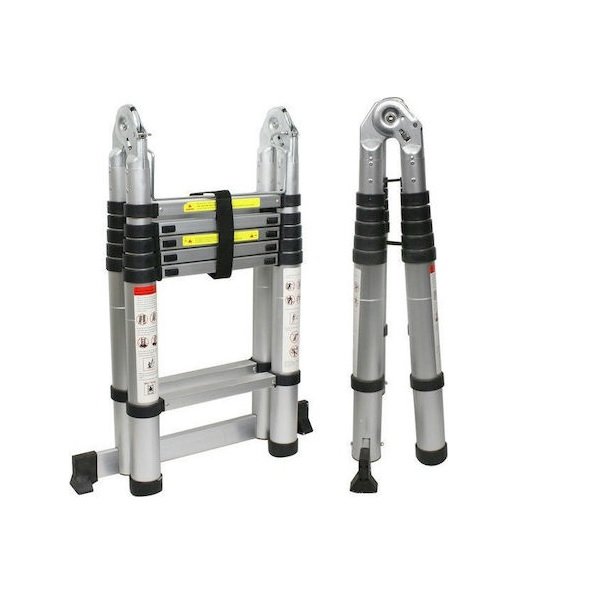 Τηλεσκοπική Σκάλα Αλουμινίου 10 Σκαλιών με Μέγιστο Ύψος 3.2m 3.2m 100.32 15724080