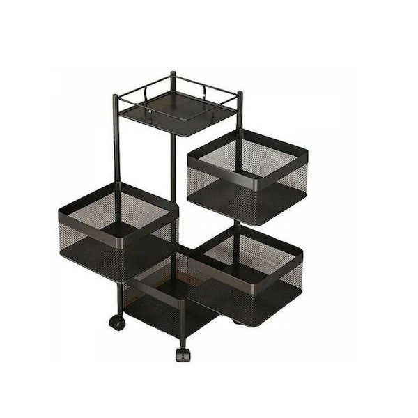 27 Next Τρόλει Κουζίνας Μεταλλικό σε Μαύρο Χρώμα 4 Θέσεων 27x27x78.5cm 35469-09 36802964