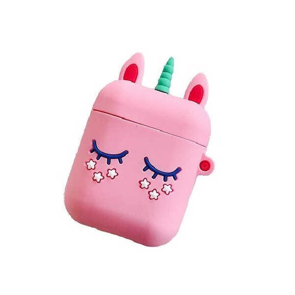 Θήκη Σιλικόνης Cartoon sleepy unicorn για Apple Airpods, pink 36994646