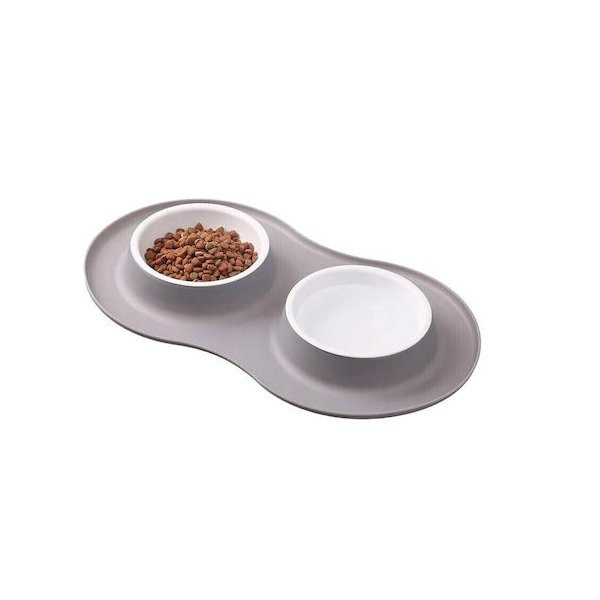 Pet Μπολ για Σκύλο με Βάση, σε Γκρι Xρώμα 48610504