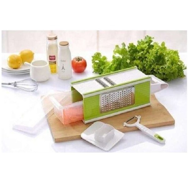 Τρίφτης για Φρούτα & Λαχανικά από Ανοξείδωτο Ατσάλι με Δοχείο 11x11cm KLN-050223 53859911