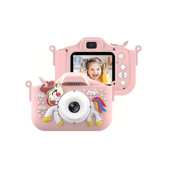 Unicorn Compact Φωτογραφική Μηχανή με Οθόνη 2" Ροζ 48909329 RT001PN