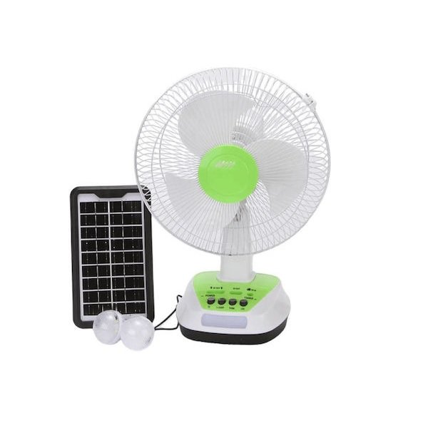 Επαναφορτιζόμενος Ανεμιστήρας Ηλιακό Πάνελ Δύο Ταχύτητες Gd-fs16 – Λευκό 54191038