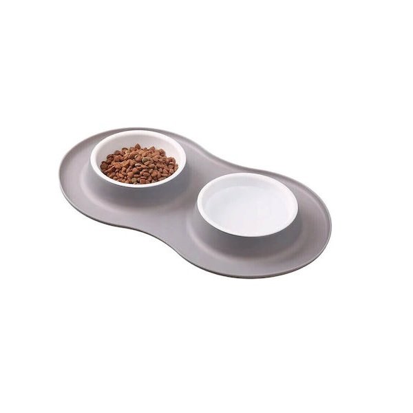 Pet Μπολ για Σκύλο με Βάση, σε Γκρι Xρώμα 48610504