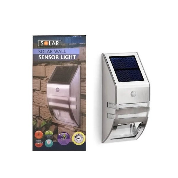 Επιτοίχιο Ηλιακό Φωτιστικό με Αισθητήρα Κίνησης 03005SWS00SL 35995497