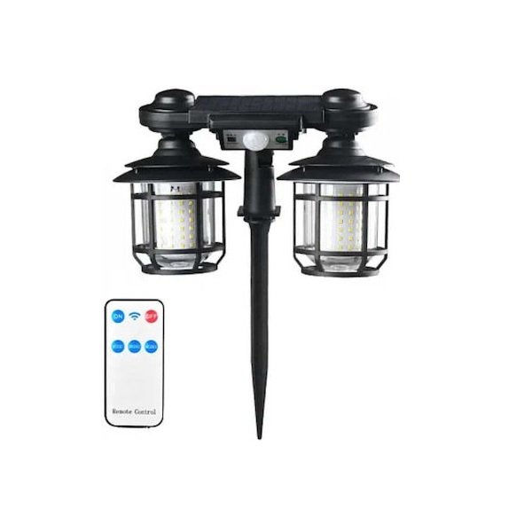 12 Ηλιακό Φωτιστικό Δρόμου με Αισθητήρα Κίνησης, Φωτοκύτταρο και Τηλεχειριστήριο IP65 JD-2216A 51600201