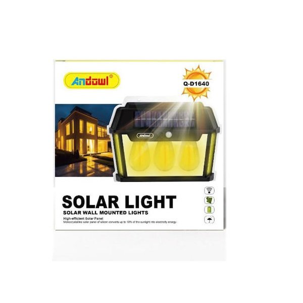 12 Andowl Q-D1640 Ηλιακό Φωτιστικό με Φωτοκύτταρο 54350754