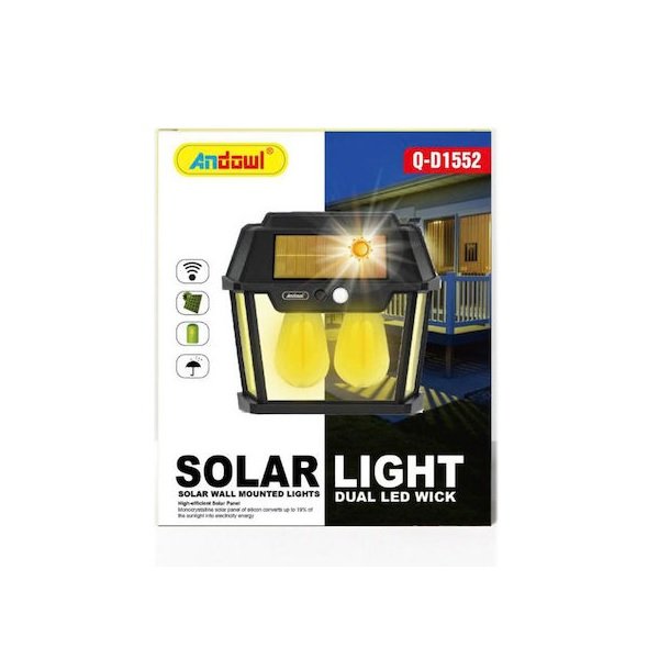14 Andowl Ηλιακό Φωτιστικό με Φωτοκύτταρο Q-D1552 54350753