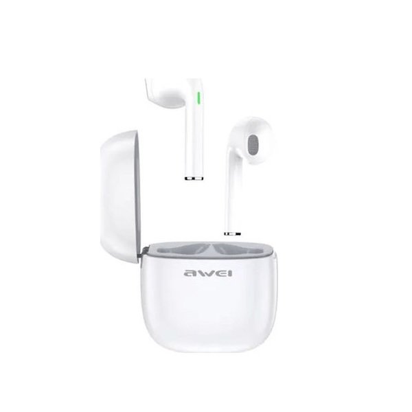Awei T28 In-ear Bluetooth Handsfree Ακουστικά με Αντοχή στον Ιδρώτα και Θήκη Φόρτισης Λευκά 24354573