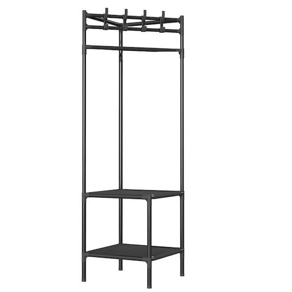 Home Use Κρεμάστρα Δαπέδου από Μέταλλο Μαύρη 40cm HUH-0165 51360202